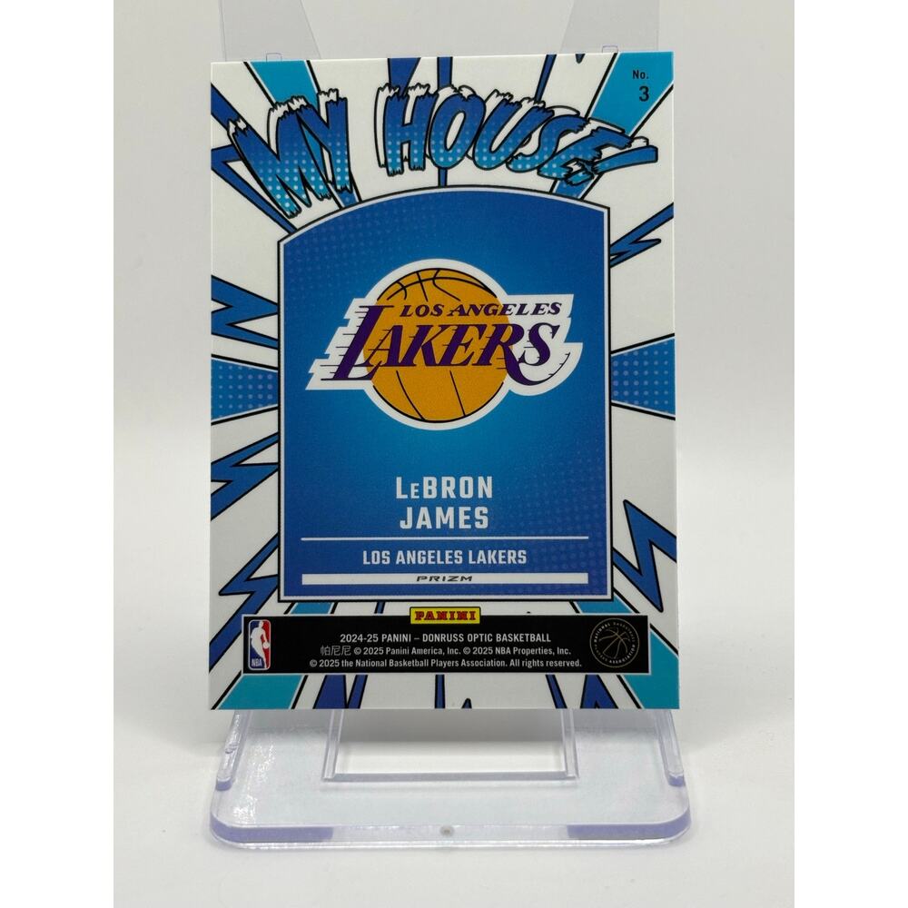 2024-25 Donruss Optic LeBron James My House! Purple Prizm Los Angeles Lakers - Picture 2 of 2